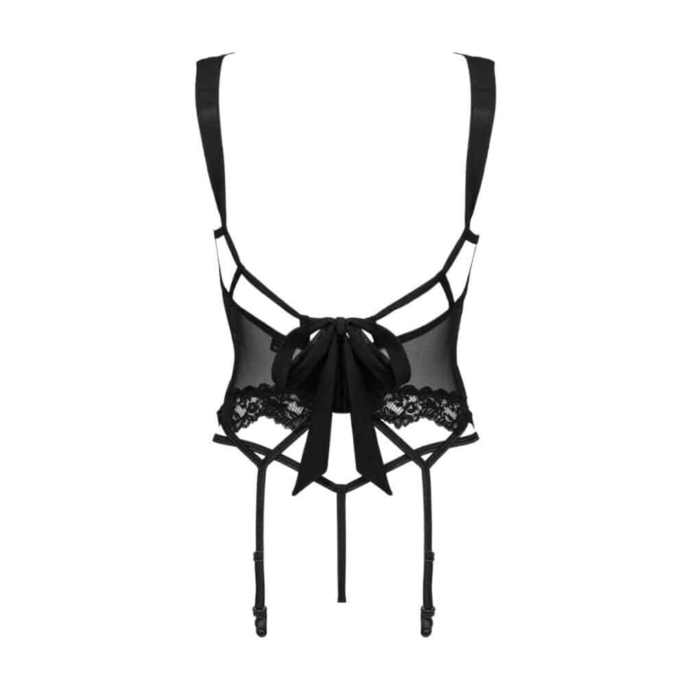 Setilla Jarretel Korset Met Sexy String - Zwart Obsessive